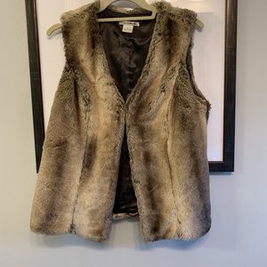 Faux Fur Brown & Tan Vest